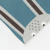 青い背中に森林動物とシームレスな模様 フリースブランケット (角)