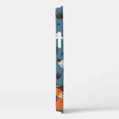 青い背中に森林動物とシームレスな模様 Case-Mate iPhoneケース (裏面 / 右)