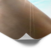 青い背景で手を癒す,霊気,チャクラ ポスター (角)