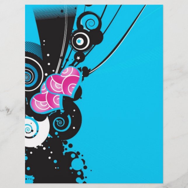 青い背景とシェイプ (正面)