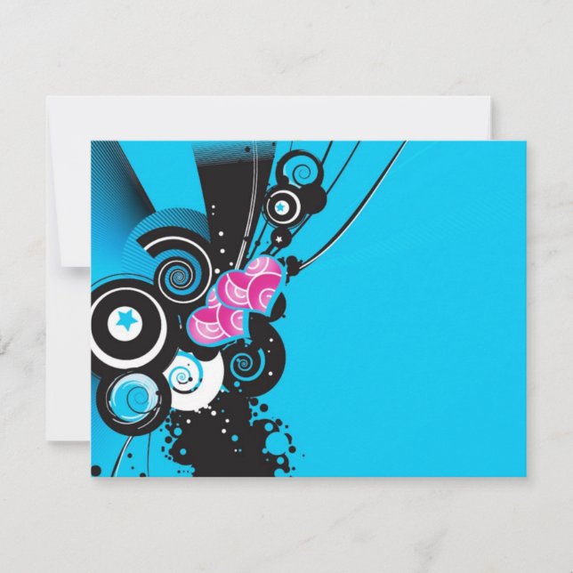 青い背景とシェイプ (正面)