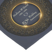 青い背景とフレきらめくーム ショートテーブルランナー (コーナー)