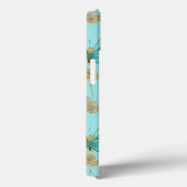 青い背景にかわいい蝶のパターン Case-Mate iPhoneケース (裏面 / 右)