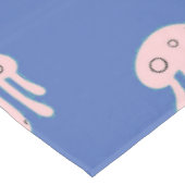 青い背景にクラゲ テーブルクロス (アングル)