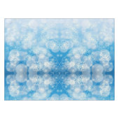 青い背景にクリスマスの雪 テーブルクロス (正面(横))