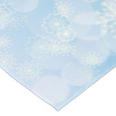 青い背景にクリスマスの雪 テーブルクロス (アングル)