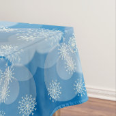 青い背景にクリスマスの雪 テーブルクロス (インサイチュ)