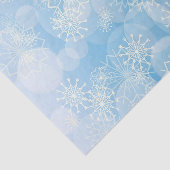 青い背景にクリスマスの雪 薄葉紙 (詳細)