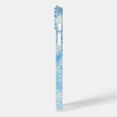 青い背景にクリスマスの雪 Case-Mate iPhoneケース (裏面 / 左)