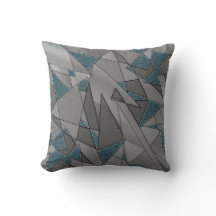 青い背景にグレーの三角形の切り出し、粗い