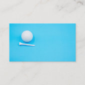 青い背景にゴルフボールとティー 名刺 (正面)