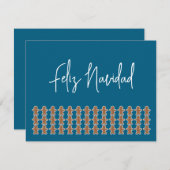 青い背景にジンジャーメンの軍隊 フェリス・ナビダー シーズンカード (正面/裏面)