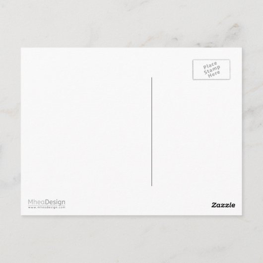 青い背景に可愛い漫画のキツネことわざhello ポストカード (裏面)