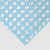 青い背景に手で印刷 薄葉紙 (詳細)