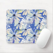 青い背景に抽象芸術の迷宮。 マウスパッド (マウス)