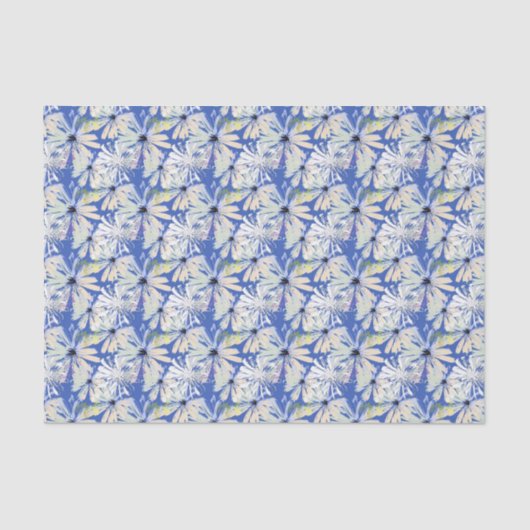 青い背景に抽象芸術の迷宮。 薄葉紙 (正面)