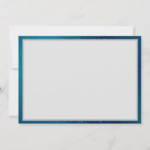 青い背景に浮かぶ金色の蝶 カード (裏面)