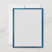 青い背景に浮かぶ金色の蝶 カード (裏面)