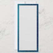 青い背景に浮かぶ金色の蝶 カード (裏面)