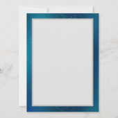 青い背景に浮かぶ金色の蝶 カード (裏面)