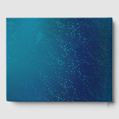 青い背景に浮かぶ金色の蝶 ゲストブック (裏面)