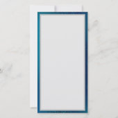 青い背景に浮かぶ金色の蝶 サンキューカード (裏面)