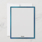 青い背景に浮かぶ金色の蝶 シーズンカード (裏面)