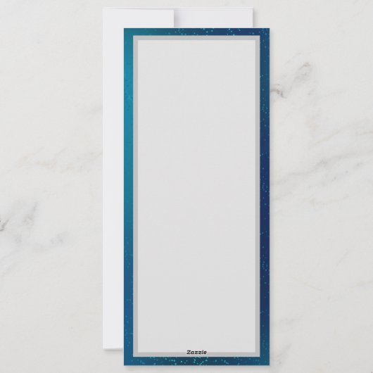 青い背景に浮かぶ金色の蝶 シーズンカード (裏面)