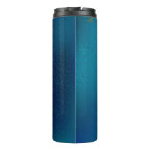 青い背景に浮かぶ金色の蝶 タンブラー (裏面)