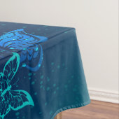 青い背景に浮かぶ金色の蝶 テーブルクロス (インサイチュ)