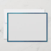 青い背景に浮かぶ金色の蝶 ノートカード (裏面)