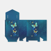青い背景に浮かぶ金色の蝶 フェイバーボックス (折り畳みなし)
