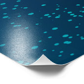 青い背景に浮かぶ金色の蝶 フォトプリント            (角)