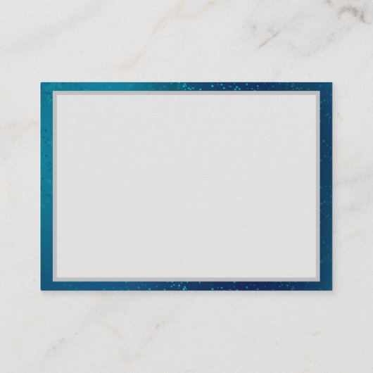 青い背景に浮かぶ金色の蝶 プレイスカード (裏面)