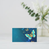 青い背景に浮かぶ金色の蝶 プレイスカード (スタンド正面)