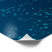 青い背景に浮かぶ金色の蝶 ポスター (コーナー)