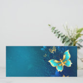 青い背景に浮かぶ金色の蝶 メニュー (スタンド正面)