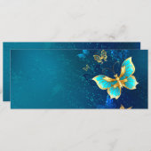 青い背景に浮かぶ金色の蝶 メニュー (正面/裏面)