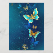 青い背景に浮かぶ金色の蝶 メニュー (正面)