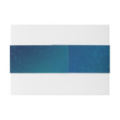 青い背景に浮かぶ金色の蝶 招待状ベリーバンド (裏面例)