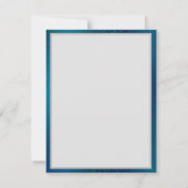 青い背景に浮かぶ金色の蝶 案内状 (裏面)