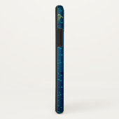 青い背景に浮かぶ金色の蝶 Case-Mate iPhoneケース (裏面/右)