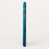 青い背景に浮かぶ金色の蝶 Case-Mate iPhoneケース (裏面/右)