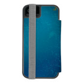 青い背景に浮かぶ金色の蝶 INCIPIO iPhoneウォレットケース (フォリオ裏面)