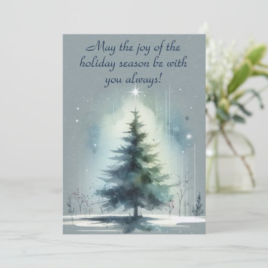 青い背景に浮かぶ、1本の木がライトで照らされている シーズンカード (スタンド正面)