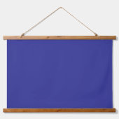 青い背景に白い四角が目立つ 吊り下げ型タペストリー (正面2)