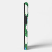 青い背景に白い平和淡い色ののユリ Case-Mate iPhoneケース (裏面 / 右)