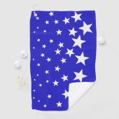 青い背景に白い星模様 ゴルフタオル (インサイチュ)