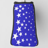 青い背景に白い星模様 ゴルフヘッドカバー (回転90)