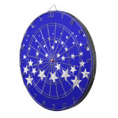 青い背景に白い星模様 ダーツボード (正面右)